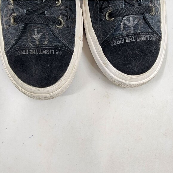 Converse X Babylon La Chuck Taylor AllStar Sneakers Black Peace Signs 155252C 12 - Picture 3 of 9